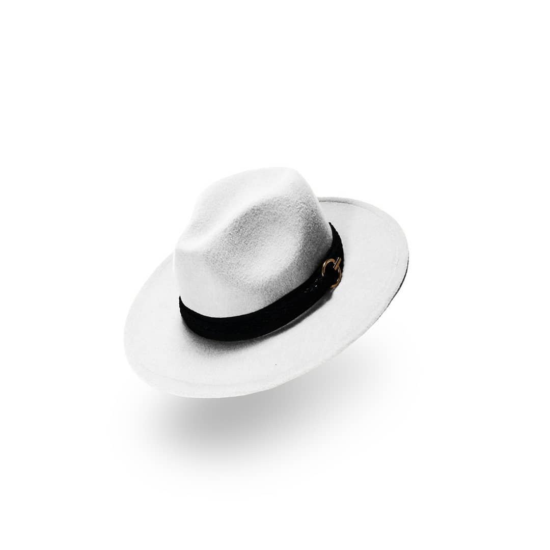 POLYESTER Unisex Wide Brim Felt Fedora Hat